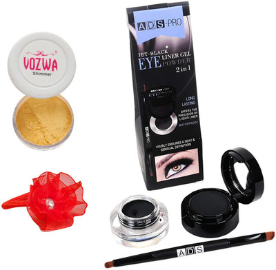 Vozwa Golden Eyeshadow Shimmer Powder, Waterproof Long Wear Gel Eyeliner Smudge Proof and Band(Set of 3)
Vozwa Golden Eyeshadow Shimmer Powder, Waterproof Long Wear Gel Eyeliner Smudge Proof and Band(Set of 3)