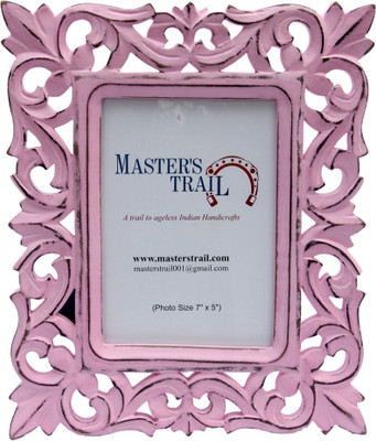 Master's Trail Wood Photo Frame(Pink, 1 Photos)