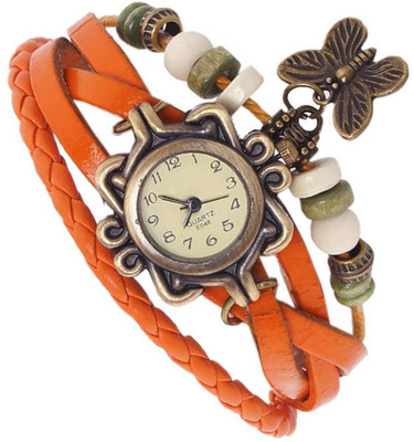 Mettle Fancy Orange Leather Hand Knit Vintage Watches Dress bracelet Women Girls Ladies clover Pendant Retro.1801-ORG001 Watch - For Girls
Mettle Fancy Orange Leather Hand Knit Vintage Watches Dress bracelet Women Girls Ladies clover Pendant Retro.1801-ORG001 Watch - For Girls