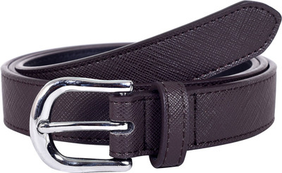 Lino Perros Women Casual Black Artificial Leather Belt, Brown
