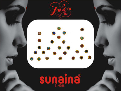 Sunaina New Love Collection Small Round FOREHEAD Multicolor Bindis(FANCY BINDI)