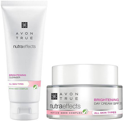 Avon True Nutraeffects Brightening Day Cream 50g + Brightening Cleanser 100g(Set of 2)