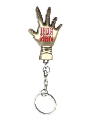 Confident Golden Iron Man Hand Key Chain(Gold)