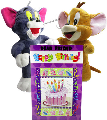 Gift Decor Shop Tom Jerry Soft Toy (Multi, 46 cm) with Happy Birthday Multi Color Greeting Card with Print Cake for kids - 46 cm(Multicolor)
Gift Decor Shop Tom Jerry Soft Toy (Multi, 46 cm) with Happy Birthday Multi Color Greeting Card with Print Cake for kids - 46 cm(Multicolor)