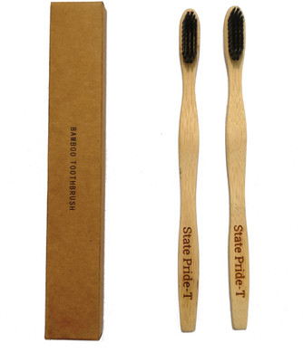 State Pride - T Biodegradable Bamboo Toothbrush for Adults - Pack of 2| Eco Toothbrushes | 100% Biodegradable Handle | Black Charcoal Medium Bristles | Recyclable Toothbrush | BPA & Plastic-Free Medium Toothbrush(Pack of 2)
State Pride - T Biodegradable Bamboo Toothbrush for Adults - Pack of 2| Eco Toothbrushes | 100% Biodegradable Handle | Black Charcoal Medium Bristles | Recyclable Toothbrush | BPA & Plastic-Free Medium Toothbrush(Pack of 2)