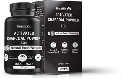 HealthVit Coconut Shell Activated Charcoal Instant Teeth Whitening Powder(20 g)
HealthVit Coconut Shell Activated Charcoal Instant Teeth Whitening Powder(20 g)