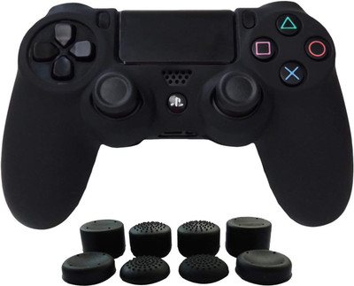 Microware Silicone with Rubber Oil Gel Controller Cover Skin Protector Case Kits for Playstation 4 PS4/PS4 Slim/PS4 Pro Controller (1x Controller cover with 8 x FPS Pro Thumb Grips Caps)(Black) Gaming Accessory Kit(Black, For PS4)
Microware Silicone with Rubber Oil Gel Controller Cover Skin Protector Case Kits for Playstation 4 PS4/PS4 Slim/PS4 Pro Controller (1x Controller cover with 8 x FPS Pro Thumb Grips Caps)(Black) Gaming Accessory Kit(Black, For PS4)