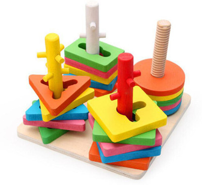 Tickles 1 Set Creative Kids Gift Educational Game Blocks 4 Pillar Eco-Friendly Wooden Block Toy for Kids 3 yrs Plus(Multicolor)
Tickles 1 Set Creative Kids Gift Educational Game Blocks 4 Pillar Eco-Friendly Wooden Block Toy for Kids 3 yrs Plus(Multicolor)