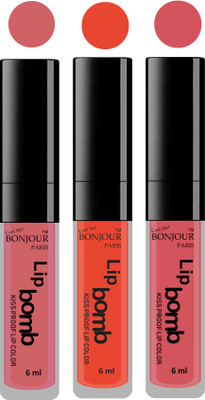 Bonjour Paris Long lasting velvet matte lipstick(nude, brick orange, wild blush, 18 g)
Bonjour Paris Long lasting velvet matte lipstick(nude, brick orange, wild blush, 18 g)