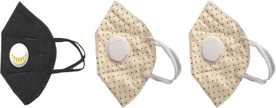 Vritraz N95 PM 2.5 Anti-Pollution Activated Carbon Face Mask with Breathing Valve (Black,Cream,Cream,Pack of 3) Mask
Vritraz N95 PM 2.5 Anti-Pollution Activated Carbon Face Mask with Breathing Valve (Black,Cream,Cream,Pack of 3) Mask
