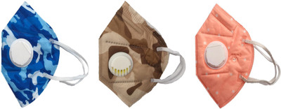 Vritraz N95 PM 2.5 Anti-Pollution Activated Carbon Face Mask with Breathing Valve (Blue,Brown,Pink,Pack of 3) Mask
Vritraz N95 PM 2.5 Anti-Pollution Activated Carbon Face Mask with Breathing Valve (Blue,Brown,Pink,Pack of 3) Mask