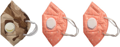 Vritraz N95 PM 2.5 Anti-Pollution Activated Carbon Face Mask with Breathing Valve (Brown,Pink,Pink,Pack of 3) Mask
Vritraz N95 PM 2.5 Anti-Pollution Activated Carbon Face Mask with Breathing Valve (Brown,Pink,Pink,Pack of 3) Mask