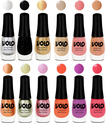 Volo Color Rich Toxic Free Perfection Shine Nail Polish Set of 12 Metallic Silver, Black, Golden, Candy Cotton, Dark Nude, Nude, Bronze Magnetic, Metallic Pink, Chrome Olive Green, Bright Plum, Coral, Light Pink(Pack of 12)
Volo Color Rich Toxic Free Perfection Shine Nail Polish Set of 12 Metallic Silver, Black, Golden, Candy Cotton, Dark Nude, Nude, Bronze Magnetic, Metallic Pink, Chrome Olive Green, Bright Plum, Coral, Light Pink(Pack of 12)