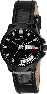 SWISSTONE BK330L-BLK Hybrid Watch - For Women