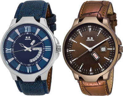 R S Original O-36 DAY AND DATE SERIES SET OF 2 COMBO WATCH FOR MEN Watch - For Men
R S Original O-36 DAY AND DATE SERIES SET OF 2 COMBO WATCH FOR MEN Watch - For Men