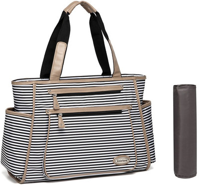 Colorland New Hot Sale Black and White Stripe Baby Diaper Changing Bag Yummy Mummy Bag with Matching Mat Crossbody Messenger Bag(Black N White)
Colorland New Hot Sale Black and White Stripe Baby Diaper Changing Bag Yummy Mummy Bag with Matching Mat Crossbody Messenger Bag(Black N White)