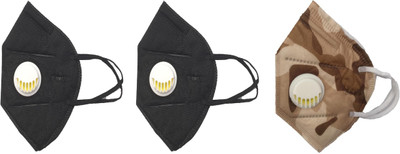 Vritraz N95 PM 2.5 Anti-Pollution Activated Carbon Face Mask with Breathing Valve (Black,Black,Brown,Pack of 3) Mask
Vritraz N95 PM 2.5 Anti-Pollution Activated Carbon Face Mask with Breathing Valve (Black,Black,Brown,Pack of 3) Mask