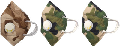 Vritraz N95 PM 2.5 Anti-Pollution Activated Carbon Face Mask with Breathing Valve (Brown,Green,Green,Pack of 3) Mask
Vritraz N95 PM 2.5 Anti-Pollution Activated Carbon Face Mask with Breathing Valve (Brown,Green,Green,Pack of 3) Mask