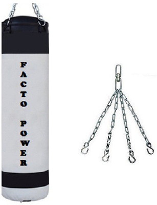 FACTO POWER 6.5 Feet Long, P.U Material, WHITE & BLACK Color, Unfilled with Chain Hanging Bag(6.5, 78 kg)
FACTO POWER 6.5 Feet Long, P.U Material, WHITE & BLACK Color, Unfilled with Chain Hanging Bag(6.5, 78 kg)