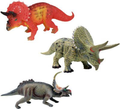 Tootpado Triceratops Pachyrhinosaurus T-Rex Dinosaurs Toy - Pack of 3 (CTNG49) - Realistically Detailed Animal Figure(Multicolor) 
Tootpado Triceratops Pachyrhinosaurus T-Rex Dinosaurs Toy - Pack of 3 (CTNG49) - Realistically Detailed Animal Figure(Multicolor)
