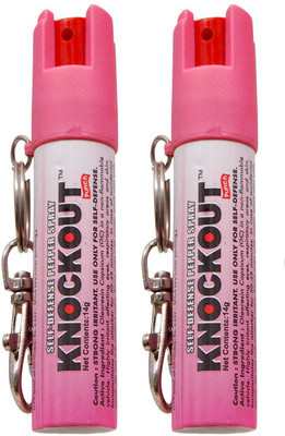 Knockout Punch Super Strong Self Defense Pepper Spray With Safety Lock & Key Ring (Pack of 2), For Women Safety Pepper Stream Spray
Knockout Punch Super Strong Self Defense Pepper Spray With Safety Lock & Key Ring (Pack of 2), For Women Safety Pepper Stream Spray