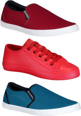 Chevit Combo Pack of 3 Casual Shoes (Loafers Shoes) Slip On Sneakers For Men(Multicolor, Maroon;red & blue
Chevit Combo Pack of 3 Casual Shoes (Loafers Shoes) Slip On Sneakers For Men(Multicolor, Maroon;red & blue