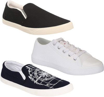 Pexlo Pack of 3 Loafers & Sneakers For Men Sneakers For Men(Multicolor, Black & white
Pexlo Pack of 3 Loafers & Sneakers For Men Sneakers For Men(Multicolor, Black & white