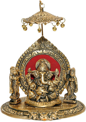 HOUZZPLUS Riddhi Siddhi Chhatra Ganesh Showpiece Metal Statue Decorative Showpiece - 18 cm(Aluminium, Gold)
HOUZZPLUS Riddhi Siddhi Chhatra Ganesh Showpiece Metal Statue Decorative Showpiece - 18 cm(Aluminium, Gold)