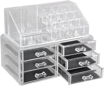 ZEVORA Cosmetic Organizer Makeup Storage Box Lipstick Holder Stand With 6 drawer Makeup Box Vanity Box(Transparent) Multi Purpose Vanity Box(Transparent)
ZEVORA Cosmetic Organizer Makeup Storage Box Lipstick Holder Stand With 6 drawer Makeup Box Vanity Box(Transparent) Multi Purpose Vanity Box(Transparent)