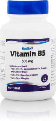 HealthVit B5 (Calcium Pantothenate) 500 mg(60 No)