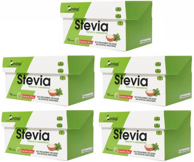 Zindagi Stevia Sachets - Natural Stevia Leaves Powder - Sugarfree Stevia Powder (Pack Of 5) Sweetener(50 g, Pack of 5)
Zindagi Stevia Sachets - Natural Stevia Leaves Powder - Sugarfree Stevia Powder (Pack Of 5) Sweetener(50 g, Pack of 5)