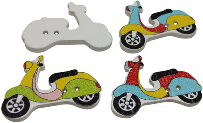 Aumni Crafts Wooden Buttons For Craft Scrapbook & Sewing 27x19x2mm Scooter Multi-Color (Pack of 40 pieces) Wooden Buttons(Pack of 40)
Aumni Crafts Wooden Buttons For Craft Scrapbook & Sewing 27x19x2mm Scooter Multi-Color (Pack of 40 pieces) Wooden Buttons(Pack of 40)