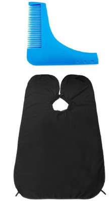 Jampak™ beard comb blue & beard apron(Set of 2)