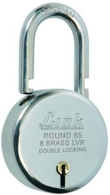Link Round- 65 2,00,000 key combination heavy duty Padlock(Silver)