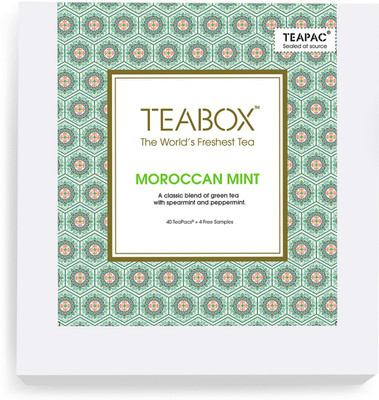 Teabox 100% Naturally refreshing Winter Flush Moroccan Mint : Spearmint Peppermint Green Tea Box(44 Bags)
Teabox 100% Naturally refreshing Winter Flush Moroccan Mint : Spearmint Peppermint Green Tea Box(44 Bags)