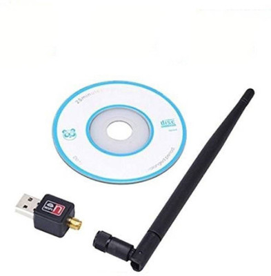 Piqancy wireless wifi adaptor with antenna_B USB Adapter USB Adapter(Black)