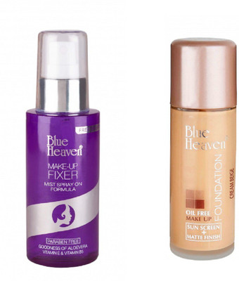 Blue Heaven Makeup Fixer - Mist Spray Formula with OIL FREE FOUNDATION(PACK OF 2)(Set of 2)
Blue Heaven Makeup Fixer - Mist Spray Formula with OIL FREE FOUNDATION(PACK OF 2)(Set of 2)