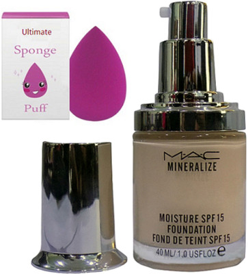 Ultimate Sponge Puff, Mac Mineralize Moisture Liquid Foundation Natural 40 ml(Set of 2)
Ultimate Sponge Puff, Mac Mineralize Moisture Liquid Foundation Natural 40 ml(Set of 2)