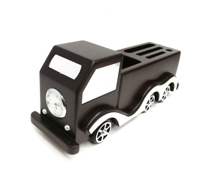 Jaycoknit 5 Compartments wood SESTAO Truck Wooden Clock Pen Stand | Desk Organizer | Corporate Gift |(Black) 
Jaycoknit 5 Compartments wood SESTAO Truck Wooden Clock Pen Stand | Desk Organizer | Corporate Gift |(Black)
