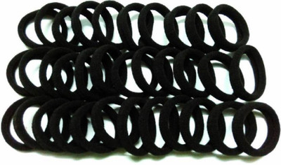 Glorist Black Soft Rubber Band (Black) Hair Band(Black)