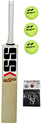 SS Master Kashmir Willow Cricket Bat Short Handle - Full Size (Pack of 1) + Nivia Cricket Tennis Ball (Pack of 3) Combo With SportsHouse Cotton Wrist Band - Cricket Kit(Bat Size: Short Handle(Age Group 15+ Years))
SS Master Kashmir Willow Cricket Bat Short Handle - Full Size (Pack of 1) + Nivia Cricket Tennis Ball (Pack of 3) Combo With SportsHouse Cotton Wrist Band - Cricket Kit(Bat Size: Short Handle(Age Group 15+ Years))