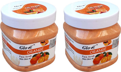 Glow Right ORANGE SCRUB 2 Pack of 500ml Scrub(1000 ml)