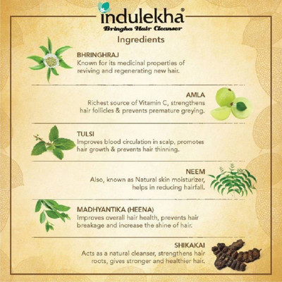 Indulekha Bringha Ayurvedic Anti-Hairfall Hair Cleanser(200 ml)