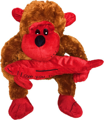 CREATIVEVILLA CUTE VALENTINE BROWN I LOVE YOU BANANA MONKEY STUFFED PLUSH SOFT TOY - 35 cm(Black)
CREATIVEVILLA CUTE VALENTINE BROWN I LOVE YOU BANANA MONKEY STUFFED PLUSH SOFT TOY - 35 cm(Black)