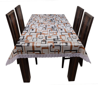 The Trendy Geometric 6 Seater Table Cover(Multicolor, PVC)