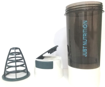 Just Nutrition Premium Black & White 500 ml Shaker(Pack of 1, Black)