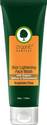 Organic Harvest Skin Lightening Face Wash. 50 gm Face Wash(50 g)