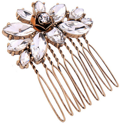 Young & Forever Elite Gold Plated Crystal Floral Charm Hair Comb Clip Hair Clip(Gold, White)
Young & Forever Elite Gold Plated Crystal Floral Charm Hair Comb Clip Hair Clip(Gold, White)