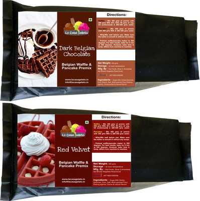 La Casa Gelato Belgian Waffle Multigrain Premix Combo (Red Velvet+Belgian Chocolate) 800 g(Pack of 2)
La Casa Gelato Belgian Waffle Multigrain Premix Combo (Red Velvet+Belgian Chocolate) 800 g(Pack of 2)