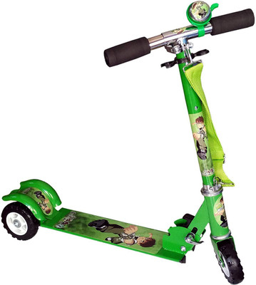 Prokick 3 Wheel Height Adjustable Folding Scooter for Kids, Flat Platform - Green Manual Scooter(Green)